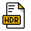 hdr, file, extension, format, file type, type, data