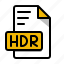 hdr, file, extension, format, file type, type, data 