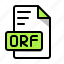 orf, image, picture, file, extension, data, document 