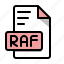raf, file, extension, format, data, file type, type 