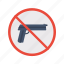 no weapons, no pistol, no rifle, prohibited, restricted 