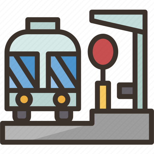 Bus, stop, transit, public, transportation icon - Download on Iconfinder