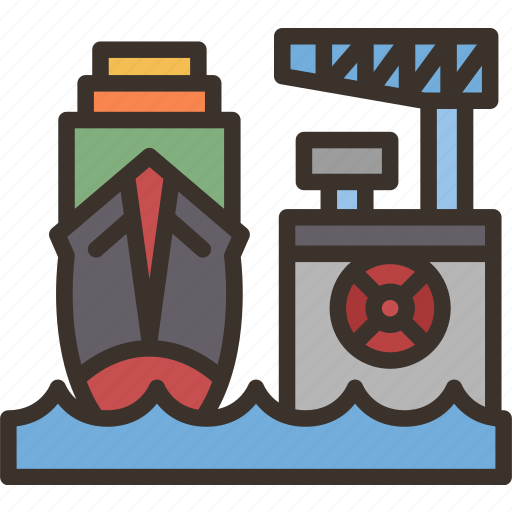 Seaport, ship, port, dock, maritime icon - Download on Iconfinder
