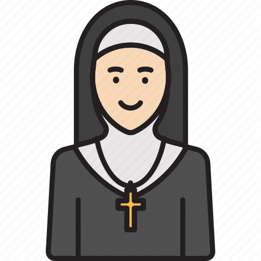 Female, priest, cross, nun, religion, sister, woman icon - Download on Iconfinder
