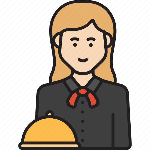 Female, waiter, restaurant, waitress, woman icon - Download on Iconfinder