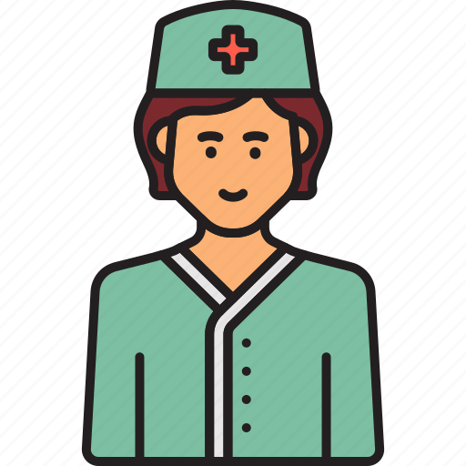 Nurse, female, medic, scrubs, woman icon - Download on Iconfinder