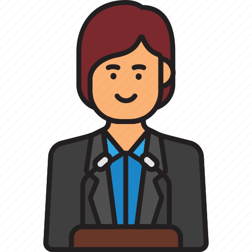 Female, politician, politic, professional, woman icon - Download on Iconfinder