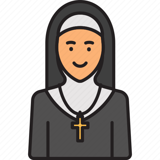 Female, priest, cross, nun, religion icon - Download on Iconfinder