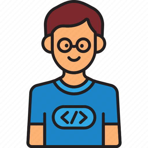 Male, programmer, coder, developer, man, nerd icon - Download on Iconfinder
