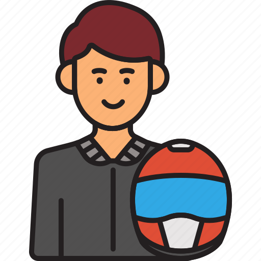 Male, rider, driver, helmet, man, racer icon - Download on Iconfinder