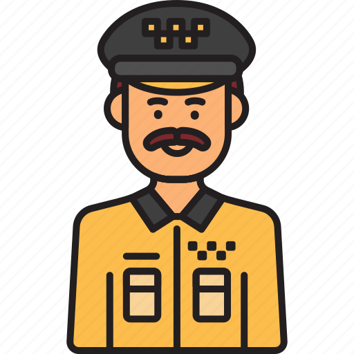 Driver, male, taxi, cab, man, uniform icon - Download on Iconfinder