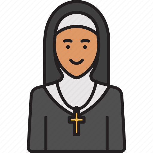 Female, priest, cross, nun, religion, woman icon - Download on Iconfinder