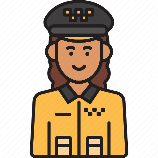 Driver, female, taxi, cab, uniform, woman icon - Download on Iconfinder