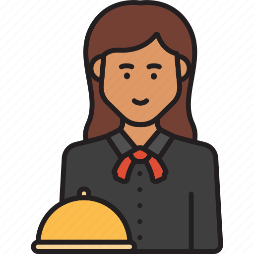 Female, waiter, restaurant, service, waitress, woman icon - Download on Iconfinder