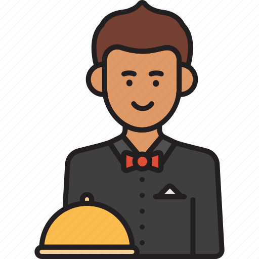 Male, waiter, man, restaurant, service icon - Download on Iconfinder