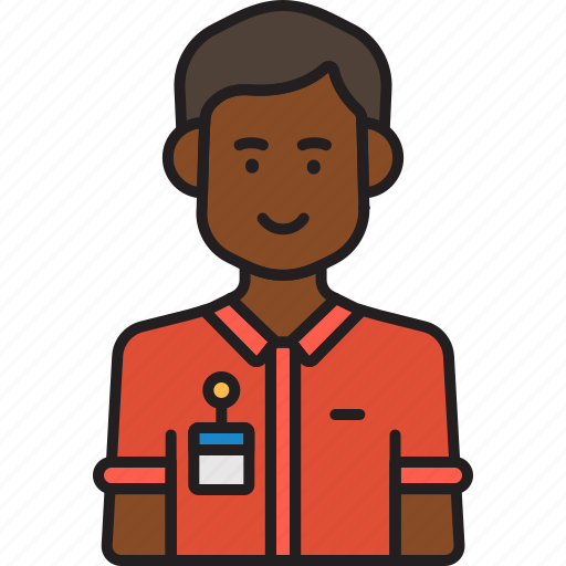 Employee, male, avatar, man, nametag icon - Download on Iconfinder