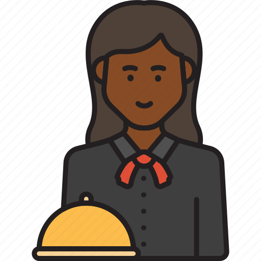 Female, waiter, restaurant, service, waitress, woman icon - Download on Iconfinder