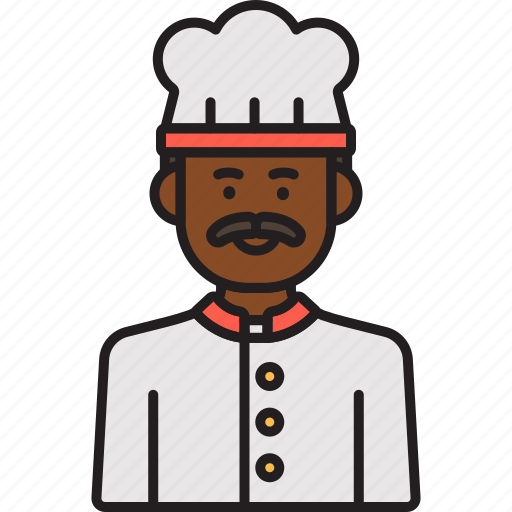Chef, male, cook, food, hat, man, moustache icon - Download on Iconfinder