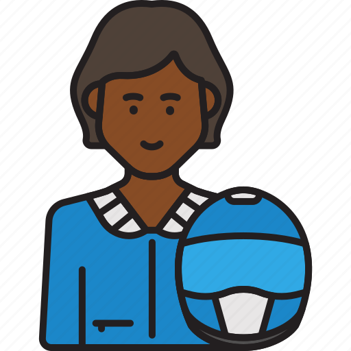 Female, rider, driver, helmet, racer, woman icon - Download on Iconfinder