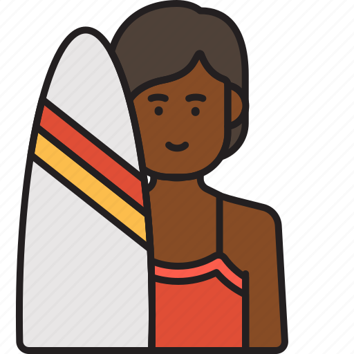 Female, surfer, girl, summer, surfboard, woman icon - Download on Iconfinder