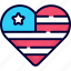 heart, usa, independence day, love, like, favorite, romantic 