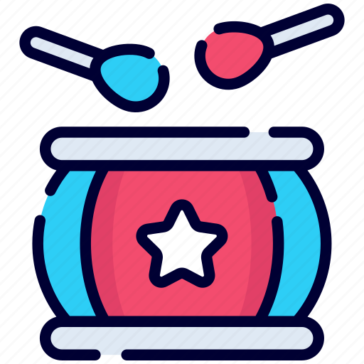 Drum, band, music, sound, instrument, independence day, usa icon - Download on Iconfinder