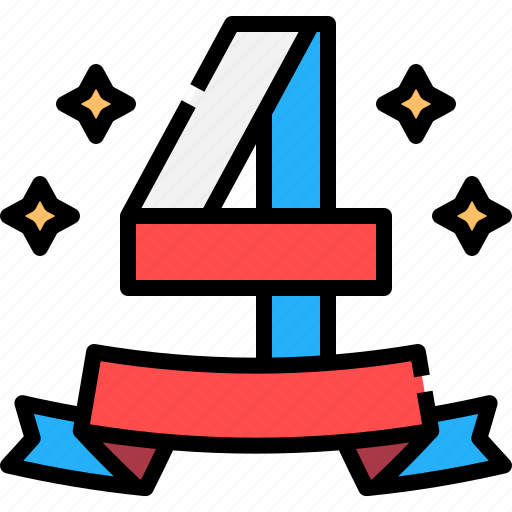 Ribbon, of, july, event, independence day icon - Download on Iconfinder