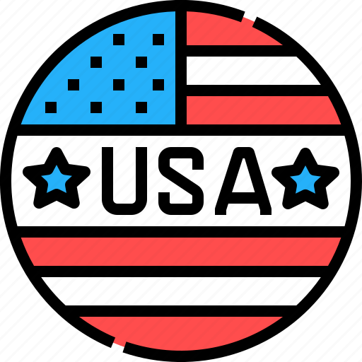 Brooch, usa, flags, decoration, gift, shop, pin icon - Download on Iconfinder