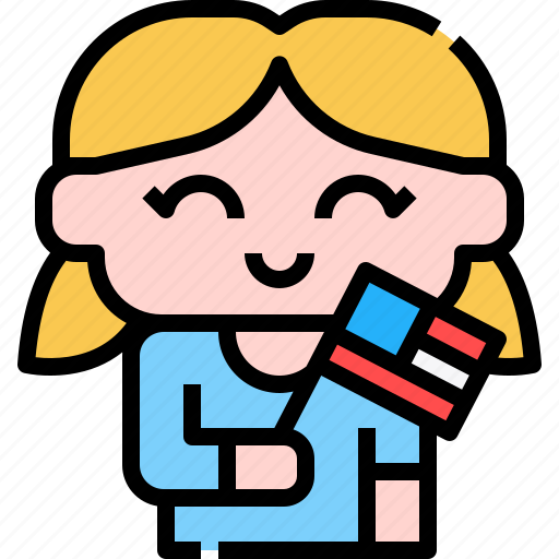 Girl, user, avatar, kid, usa, flag icon - Download on Iconfinder