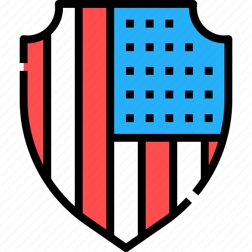 Shield, usa, flags, nation, decoration, celebration icon - Download on Iconfinder