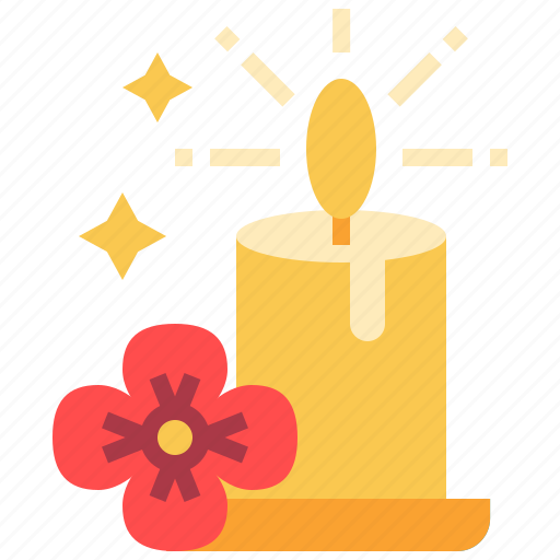 Candle, poppy, light, pray icon - Download on Iconfinder