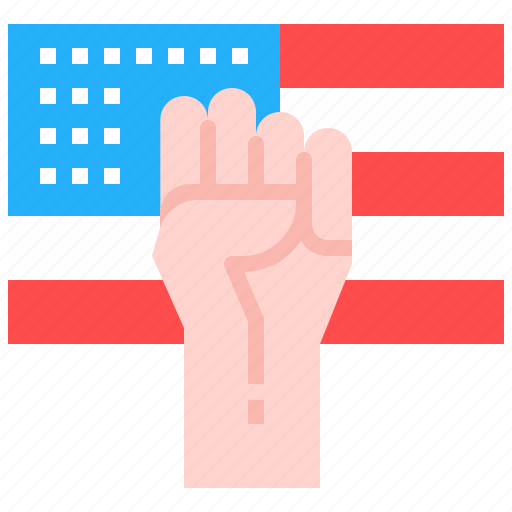 Rise, hand, usa, flags, event, celebration icon - Download on Iconfinder