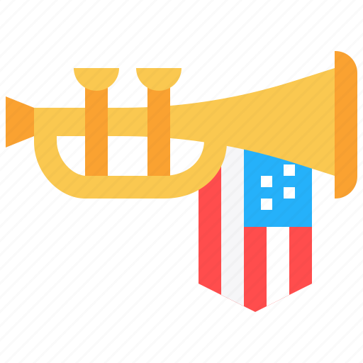 Trumpet, orchestra, wind, instrument, usa icon - Download on Iconfinder