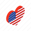 american, heart, independence, isometric, july, love, usa 