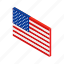 american, flag, independence, isometric, july, star, usa 