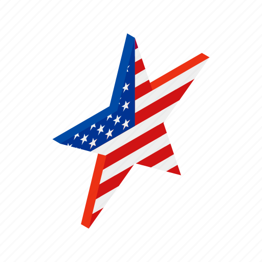 American, holiday, independence, isometric, july, star, usa icon - Download on Iconfinder