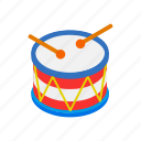 america, drum, holiday, isometric, music, percussion, sound