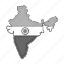 country, flag, geography, india, location, map, territory 