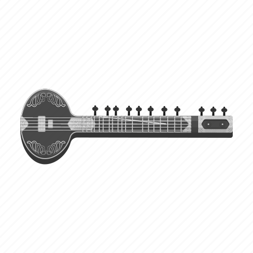 Indian, instrument, musical, sitar, sound, string icon - Download on Iconfinder