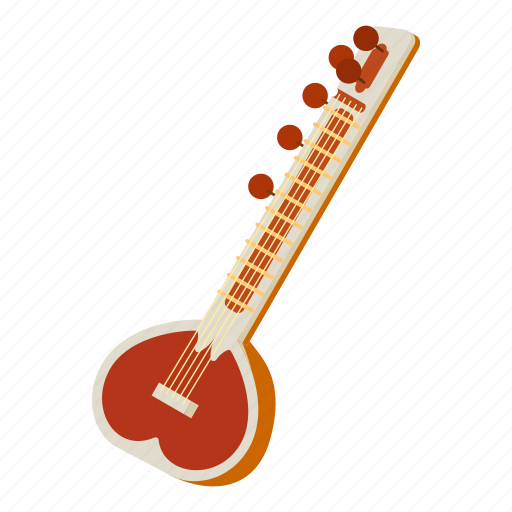 Cartoon, historical, lute, music, play, sitar, wood icon - Download on Iconfinder
