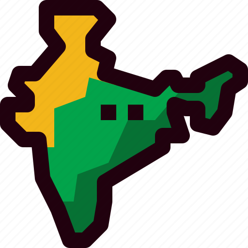India, map icon - Download on Iconfinder on Iconfinder