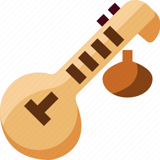 India, instruments, music, veena, song, sound icon - Download on Iconfinder