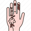 henna, hand, paint, art, culture