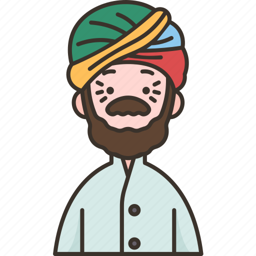 Indian, man, old, sikh, ethnic icon - Download on Iconfinder