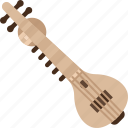 sitar, indian, acoustic, music, instrument