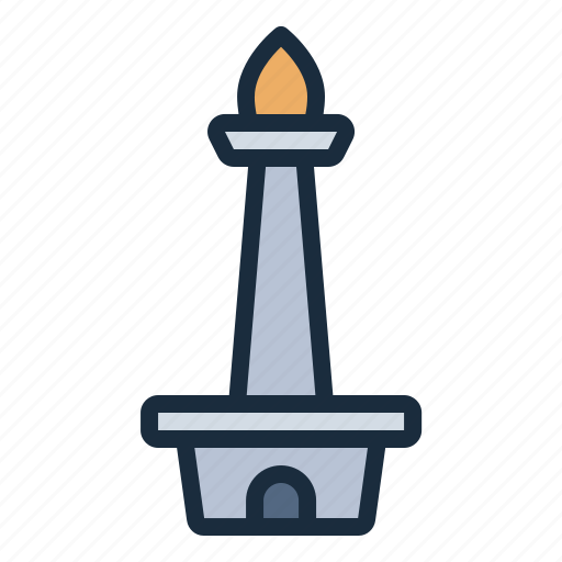 Monas, building, landmark, indonesia, jakarta icon - Download on Iconfinder