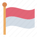 flag, indonesia, indonesian, country