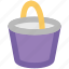 bucket, pail, pot, water, water bucket 