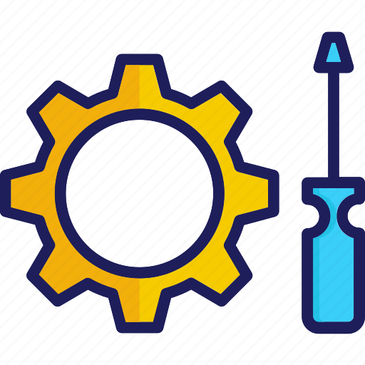 Cogwheel, setting, tools, gear, screwdriver, configuration icon - Download on Iconfinder