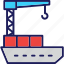 cargo ship, ship, shipment icon, boat, transportation 